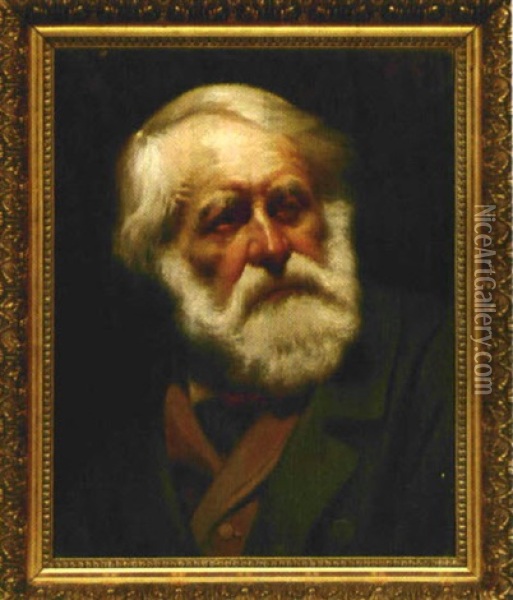 Portrait Eines Alteren, Weisbartigen Mannes Oil Painting - Max Ring
