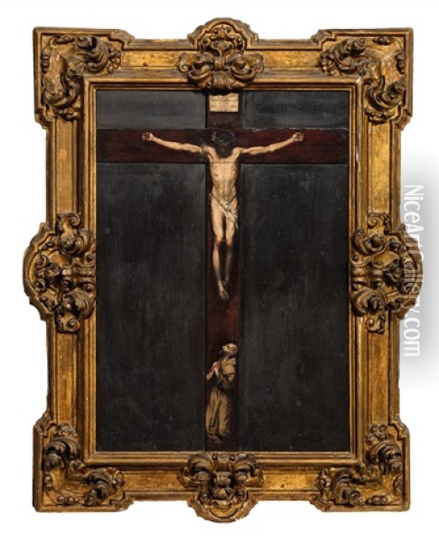 The Crucifixion Of Christ Oil Painting - Giuseppe Maria Crespi