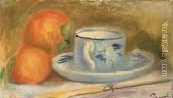 Tasse Et Oranges Oil Painting - Pierre Auguste Renoir