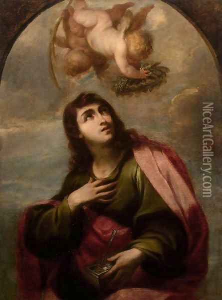 St Damian Oil Painting - Juan Carreno De Miranda
