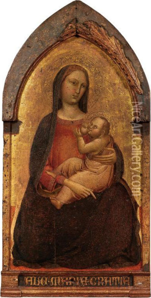 Madonna Del Latte Oil Painting - Master Of The Misericordia