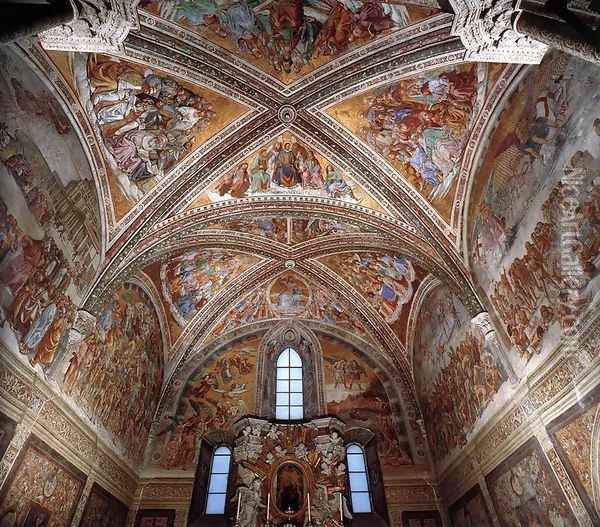Frescoes in the Chapel of San Brizio Oil Painting - Francesco Signorelli