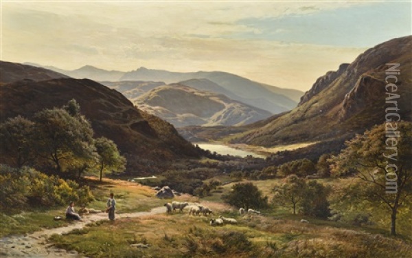 Rydal Water, Westmorland Oil Painting - Sidney Richard Percy