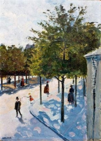 Les Tuileries Oil Painting - Andre Sinet