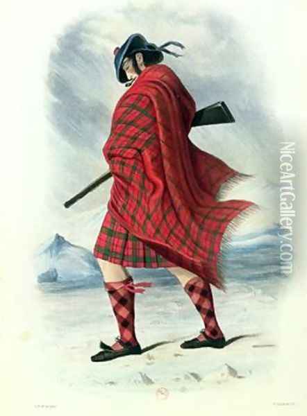 Scotsman in Highland Dress Oil Painting - McIan, Robert Ronald