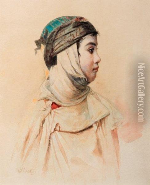 Jeune Algerienne Au Foulard Oil Painting - Joseph Sintes