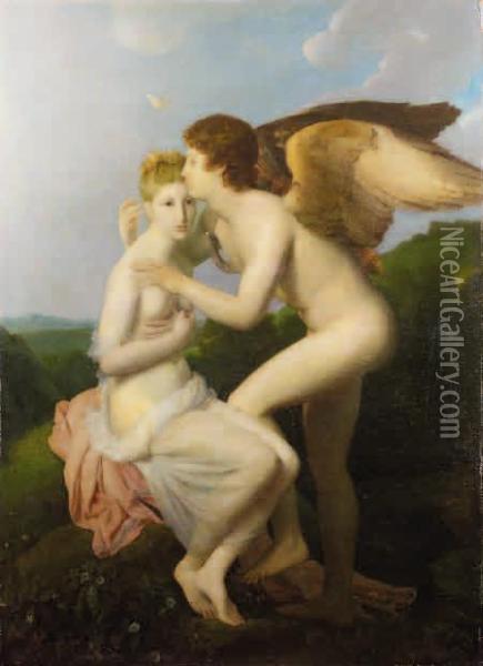 L'amour Et Psyche Oil Painting - Baron Francois Gerard