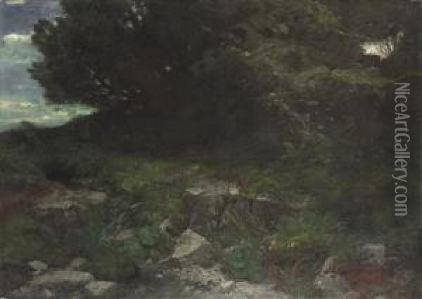 By The Edge Of A Wood Oil Painting - Arnold Bocklin