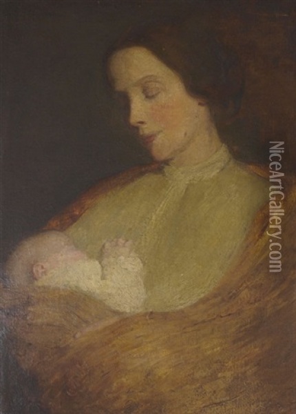 Mother And Child Oil Painting - Angelica Schuyler Patterson