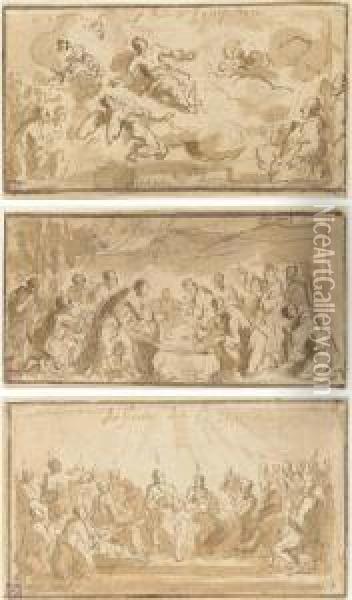 La Pentecote; L'assomption De La Vierge; Et L'assomption Oil Painting - Joseph Parrocel