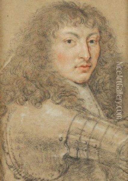 Portrait Du Roi Louis Xiv (vers 1660) Oil Painting - Nicolas Mignard