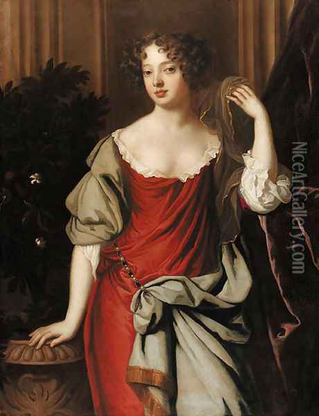 Portrait of Louise de Kerouaille, Duchess of Portsmouth (1649-1734) Oil Painting - Sir Peter Lely