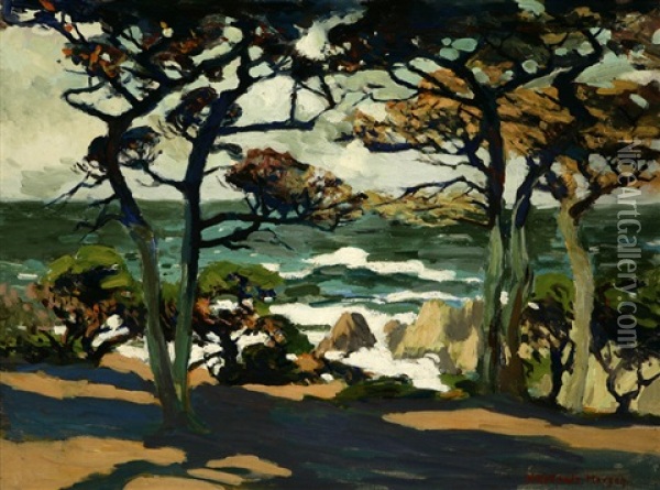 Point Lobos Landscape Oil Painting - Mary Deneale Morgan