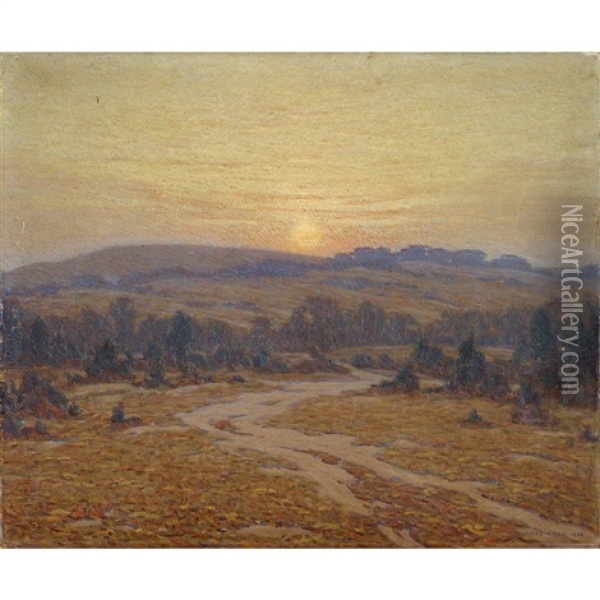 Hillside At Dawn Oil Painting - James Knox