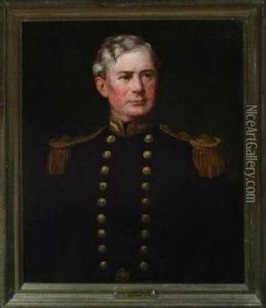 A Portrait Of Joseph Arthur Whittall R.n. Oil Painting - M. Paget