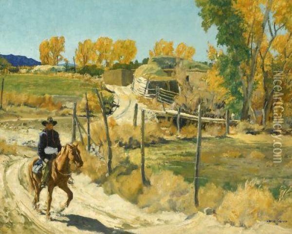 October Morning Oil Painting - Walter Ufer