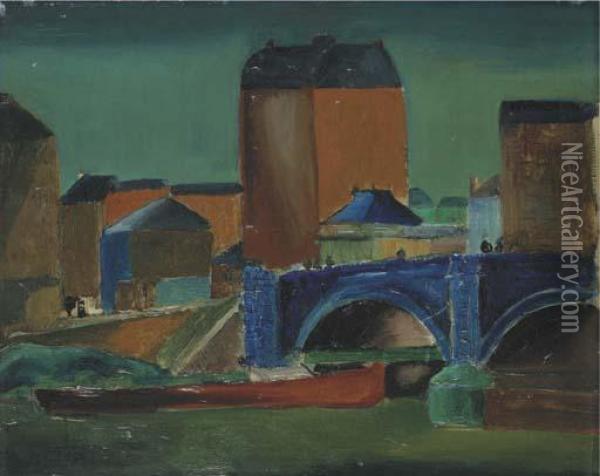 Bridge Over The Seine, Paris Oil Painting - Christopher Wood