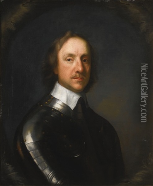 Portrait Of Oliver Cromwell (1599-1658), Lord Protector Of England Oil Painting - Robert Walker