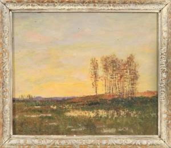 Sunset Landscape Oil Painting - Robertson K. Mygatt