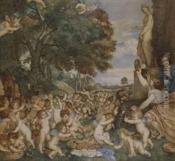 La Ofrenda A Venus Oil Painting - Alejandro I De Graufigueras
