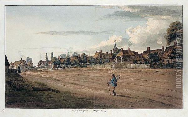 Village Of Cranfield, Bedfordshire Oil Painting - Thomas Fisher