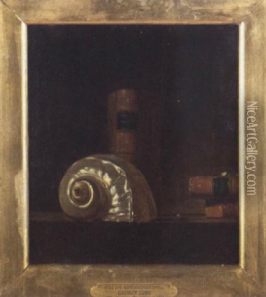 Still Life With Nautilus Shell Oil Painting - George Cope