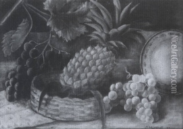 Stilleben Mit Ananas Und Weintrauben Oil Painting - James Marshall