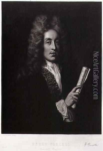Portrait of Henry Purcell (1659-95) Oil Painting - Johann Closterman