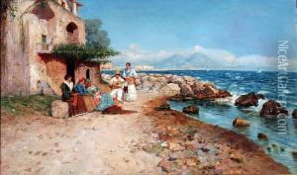 La Canzone Del Mare Oil Painting - Giuseppe Giardiello