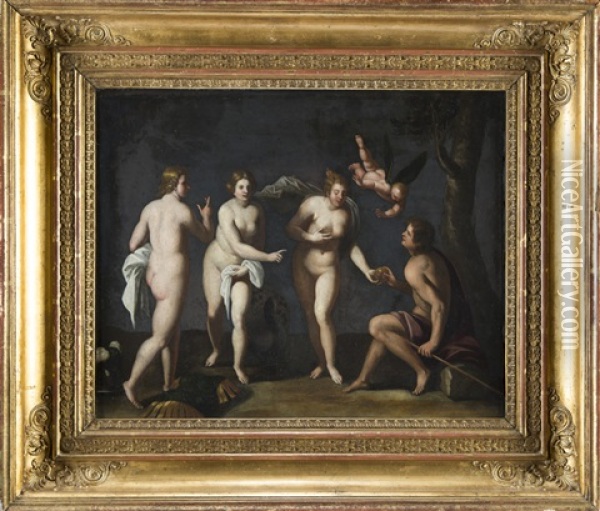 Giudizio Di Paride Oil Painting - Sante Creara