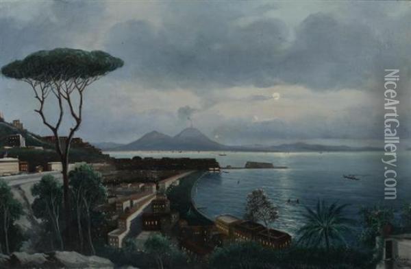 Bay Of Naples Oil Painting - Vincenzo Ciappa