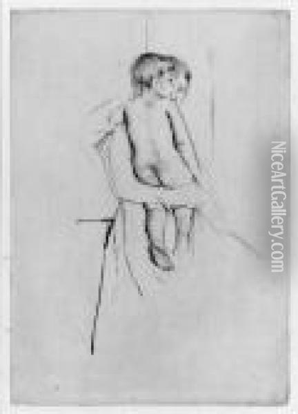 Baby's Back Oil Painting - Mary Cassatt