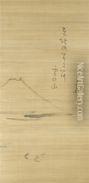 Zen Mountain Fuji Oil Painting - Gibon Sengai