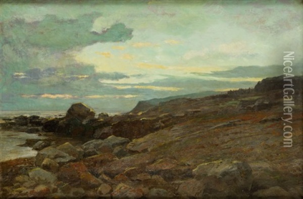 Skaliste Nadbrzeze Oil Painting - Anders Andersen-Lundby