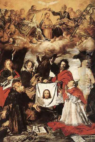 Coronation of the Virgin with Saints Oil Painting - Giovanni Serodine