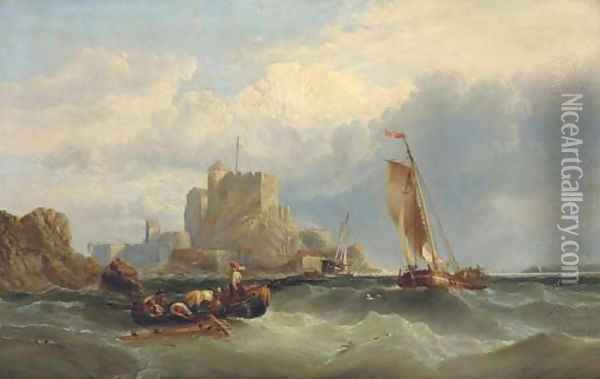 Castle Cornet, Guernsey Oil Painting - Clarkson Stanfield