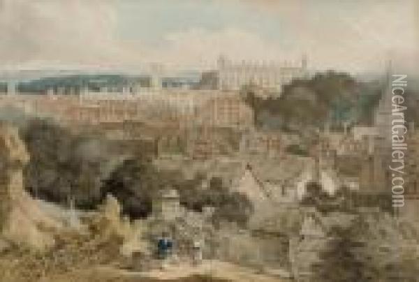 A View Of King's College Chapel, Cambridge Oil Painting - William Alfred Delamotte