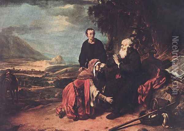 Prophet Eliseus and the Woman of Sunem 1664 Oil Painting - Gerbrand Van Den Eeckhout