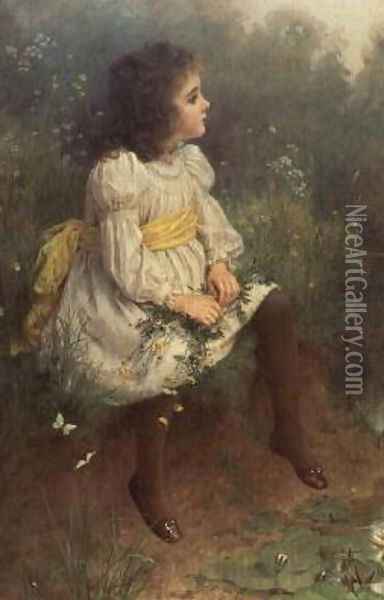 Buttercups, 1893 Oil Painting - Mrs. Louisa Starr Canziani