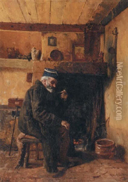 Un Debris De Waterloo Oil Painting - Alois Boudry