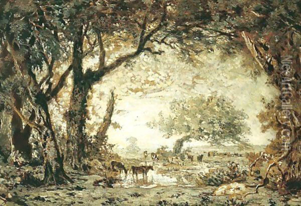 Sortie De Foret Oil Painting - Theodore Rousseau