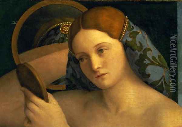 Young Woman at her Toilet 1515 Oil Painting - Giovanni Bellini