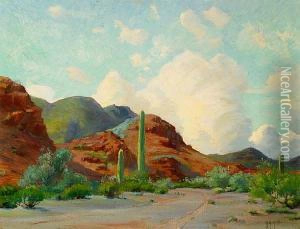 The Copper Hills Oil Painting - Anna Althea Hills