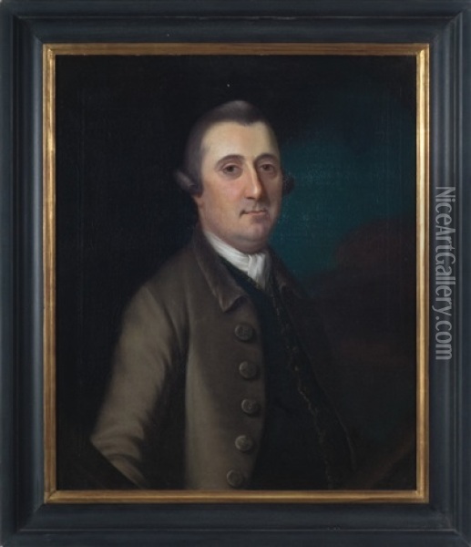 Portrait Of A Gentleman (woodbury Langdon Of Portsmouth, New Hampshire?) Oil Painting - Joseph Blackburn