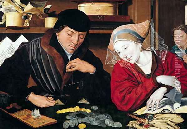 The Tax Collector Oil Painting - Marinus van Roejmerswaelen