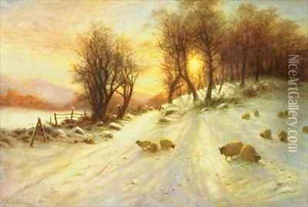 Sheep in Winter Snow Oil Painting - Joseph Farquharson