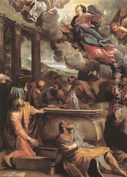 Assumption of the Virgin c. 1590 Oil Painting - Annibale Carracci