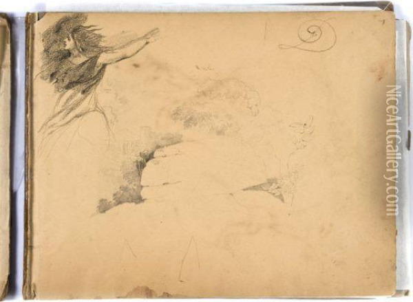 Album Cartonne Compose De 16 Feuillets De Diverses Couleurs Oil Painting - Eugene Delacroix