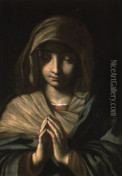The Penitent Magdalen Oil Painting - Giovanni Battista Salvi (Il Sassoferrato)