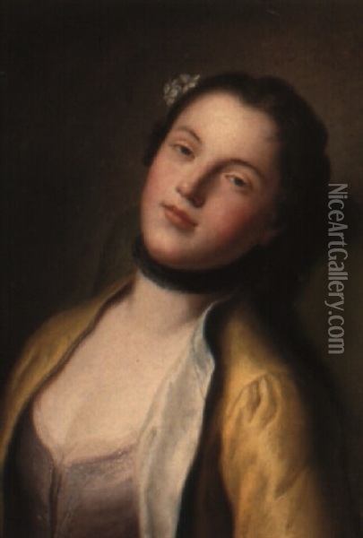 Portrait Of A Girl Oil Painting - Pietro Antonio Rotari